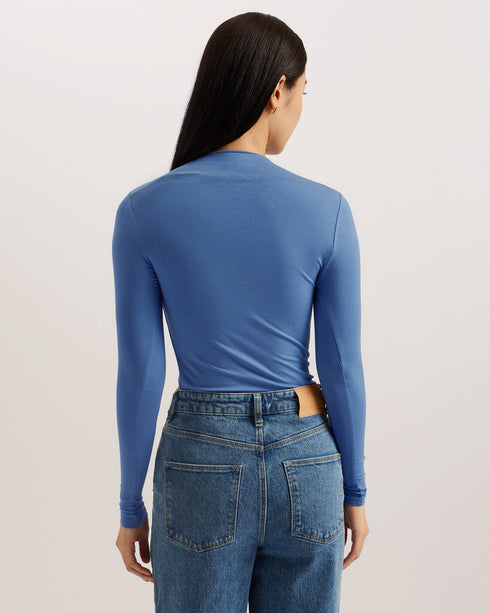 RAYLEE-Tops-Pleated Neck Skinny Top- Ted Baker Romania